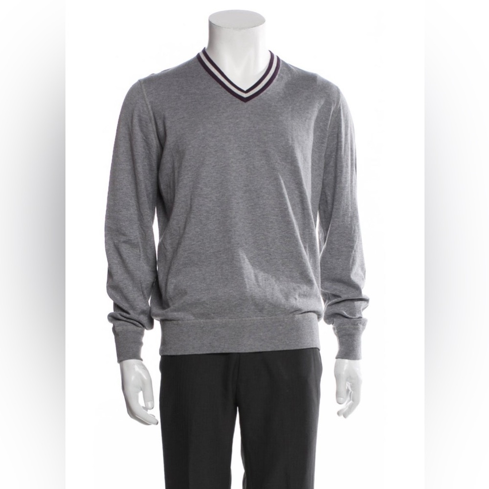 Brunello Cucinelli Silk/Cashmere V Neck Sweater